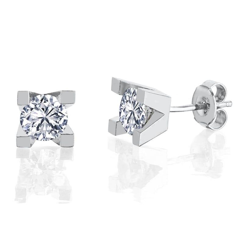 1.50 Karat Mia Zirconia Benzersiz Zerafet Tektaş Gümüş Küpe